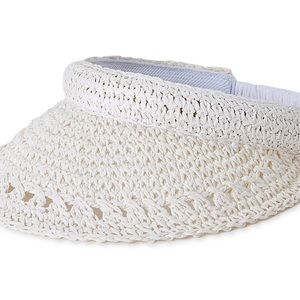 Textured woven rattan visor (free people inspired) NWT